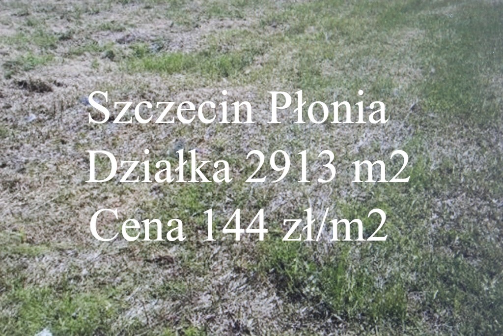 Działka Szczecin Płonia 144 zł/m2