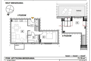 OSÓW - mieszkanie z balkonem i tarasem
