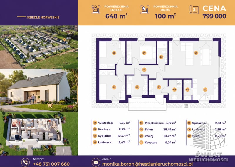 Dom na sprzedaż, Koszalin Jamno, 4 pokoje, 100 m² — HES29436, zdjęcie 4