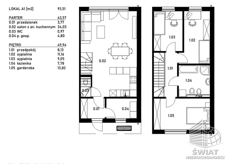 Dom na sprzedaż, Szczecin Osów, 4 pokoje, 94 m² — NYC21434, zdjęcie 2