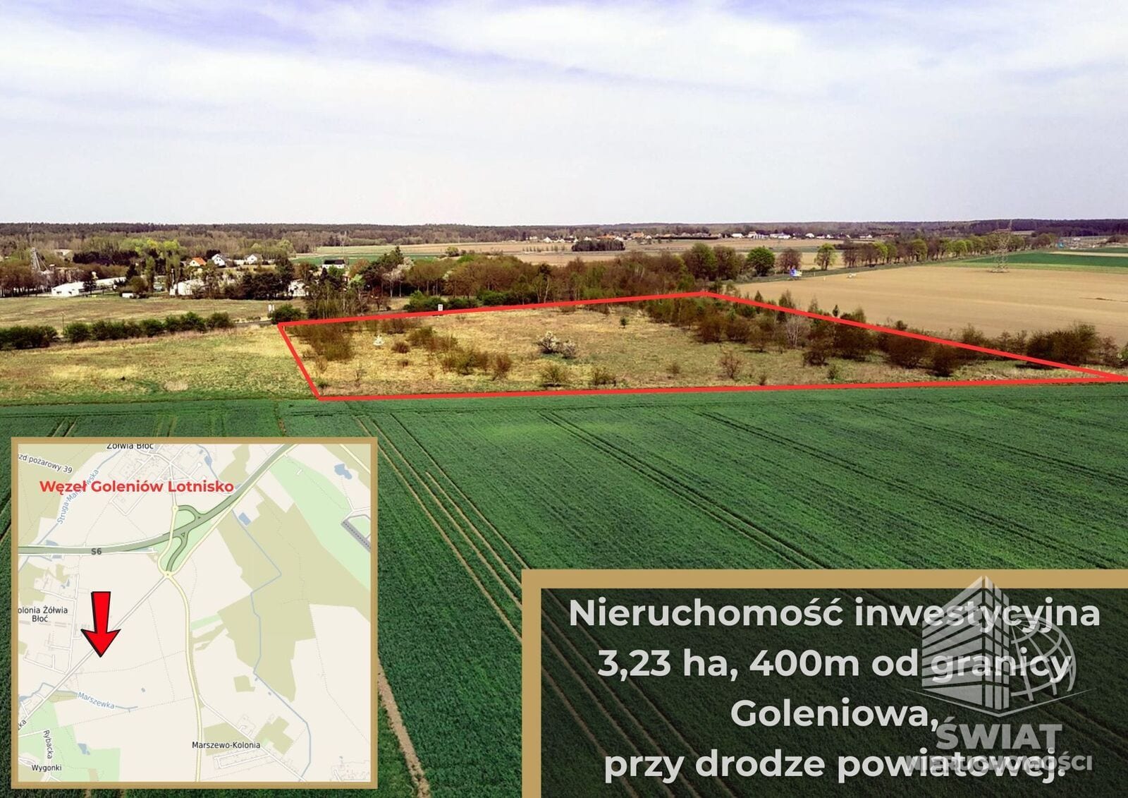 Działka na sprzedaż, Goleniów Żółwia Błoć, 3 m² — UBR23146, zdjęcie 1