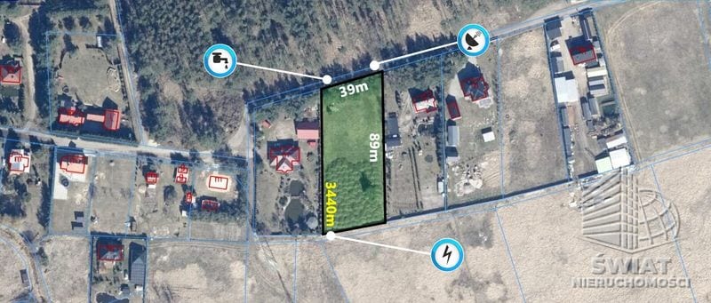 Działka na sprzedaż, Gryfino Nowe Czarnowo, 3440 m² — 39/13324/OGS, zdjęcie 1