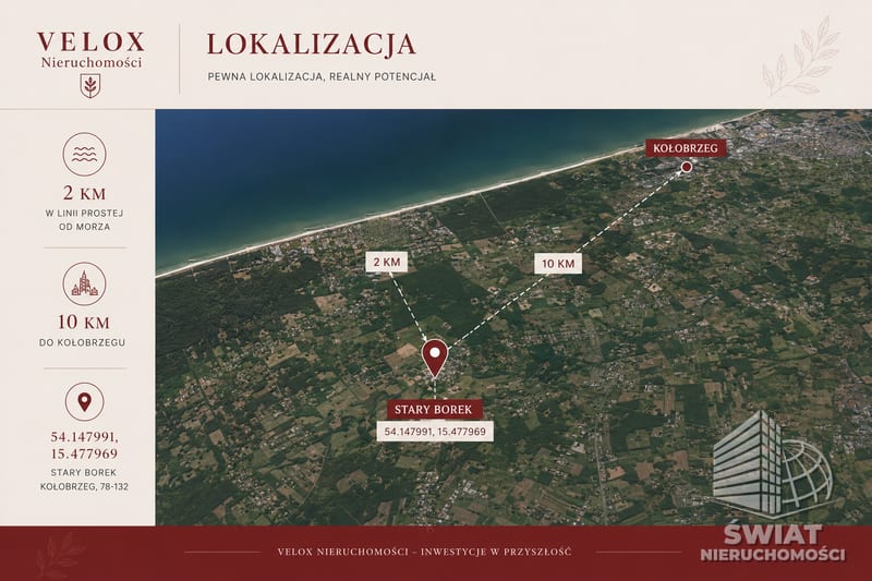 Działka na sprzedaż, Kołobrzeg Stary Borek, 1561 m² — VLX20261, zdjęcie 1