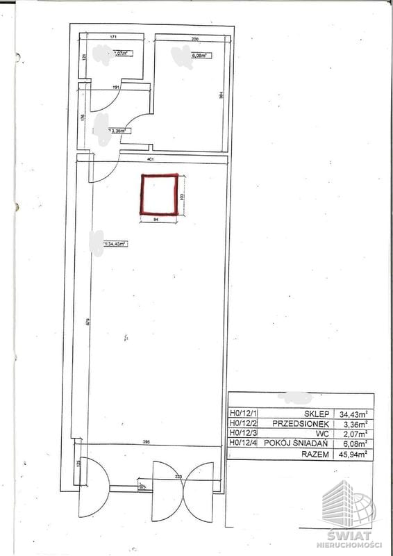 Lokal na sprzedaż, Szczecin Śródmieście-Centrum, 46 m² — GAN21700, zdjęcie 1