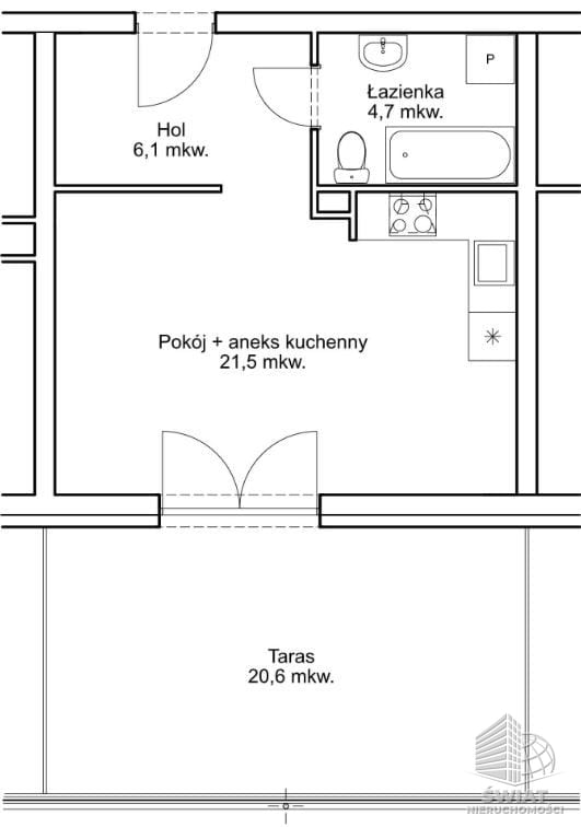 Mieszkanie na sprzedaż, Goleniów, 1 pokój, 32 m² — MNI21647, zdjęcie 5