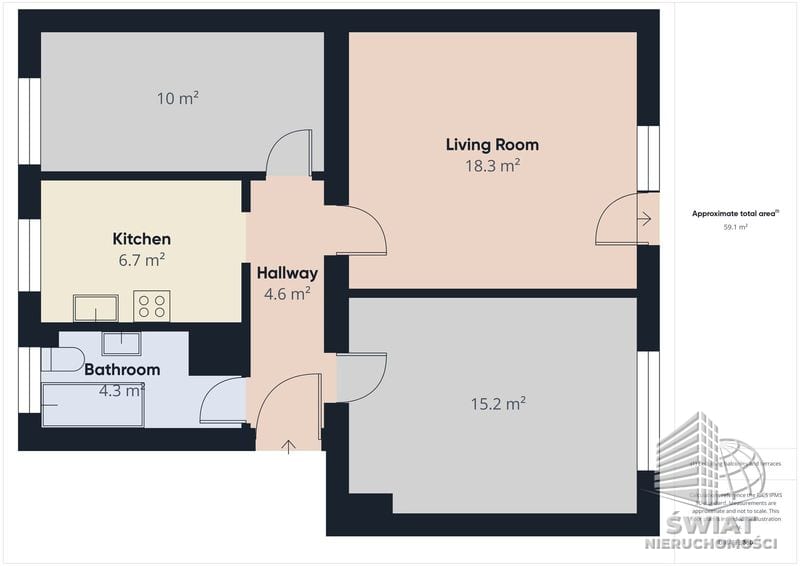 Mieszkanie na sprzedaż, Gryfino, 3 pokoje, 59 m² — ROY04350, zdjęcie 4
