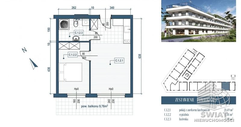 Mieszkanie na sprzedaż, Rewal, 2 pokoje, 38 m² — MDR20518, zdjęcie 8
