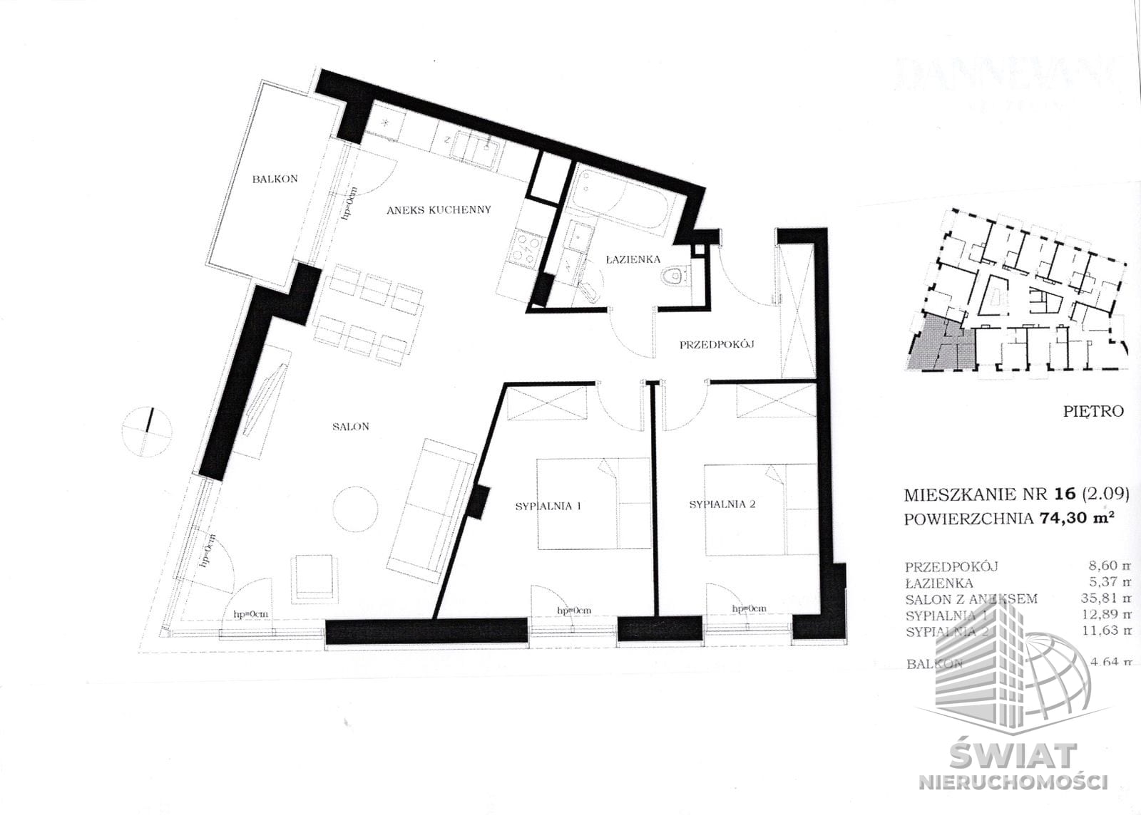 Mieszkanie na sprzedaż, Szczecin Centrum, 3 pokoje, 73 m² — FKT24949, zdjęcie 1
