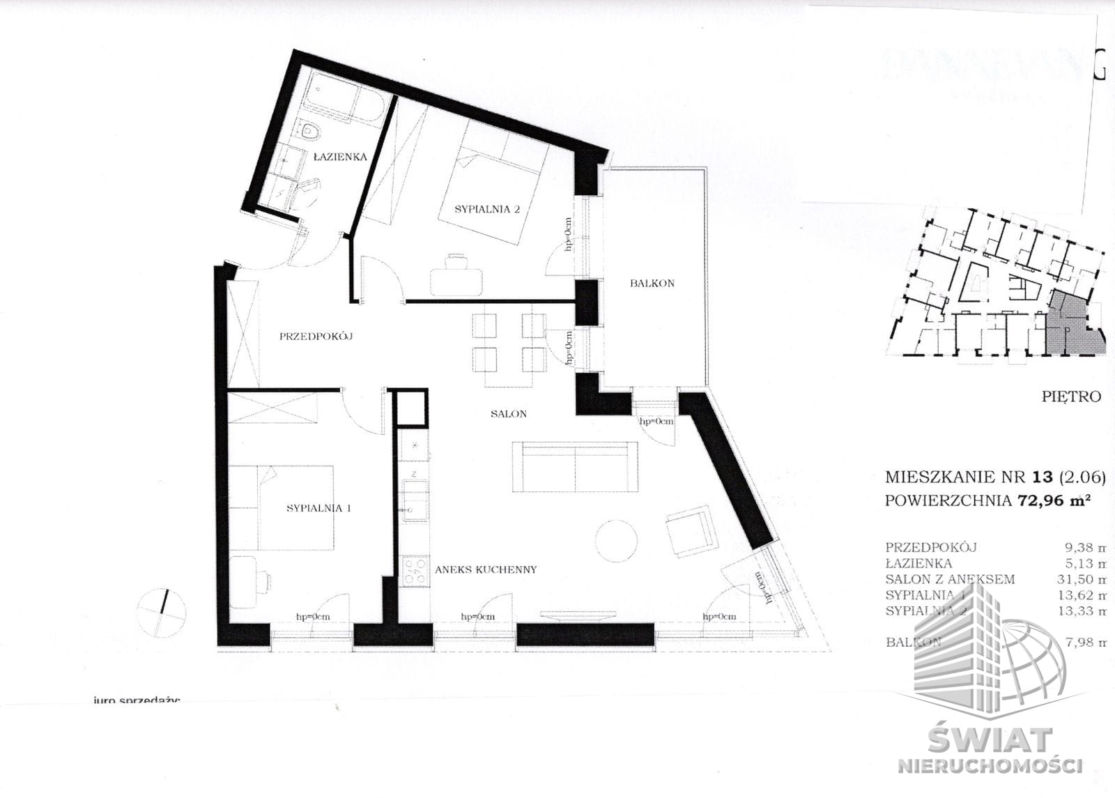 Mieszkanie na sprzedaż, Szczecin Centrum, 3 pokoje, 73 m² — FKT25212, zdjęcie 1