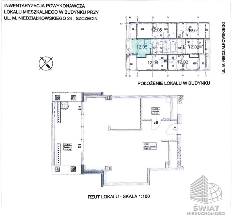 Mieszkanie na sprzedaż, Szczecin Centrum, 2 pokoje, 47 m² — FNI23326, zdjęcie 4