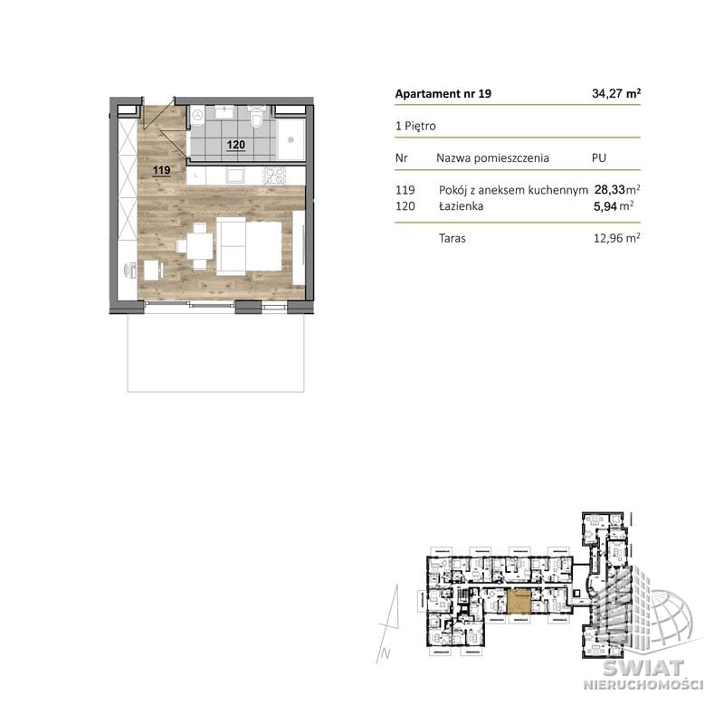 Mieszkanie na sprzedaż, Szczecin Dąbie, 1 pokój, 34 m² — CIE24901, zdjęcie 1