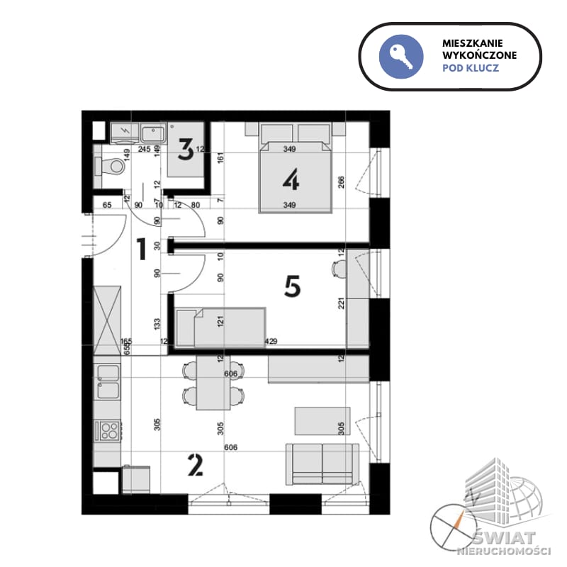 Mieszkanie na sprzedaż, Szczecin Drzetowo, 3 pokoje, 46 m² — CIE24974, zdjęcie 8