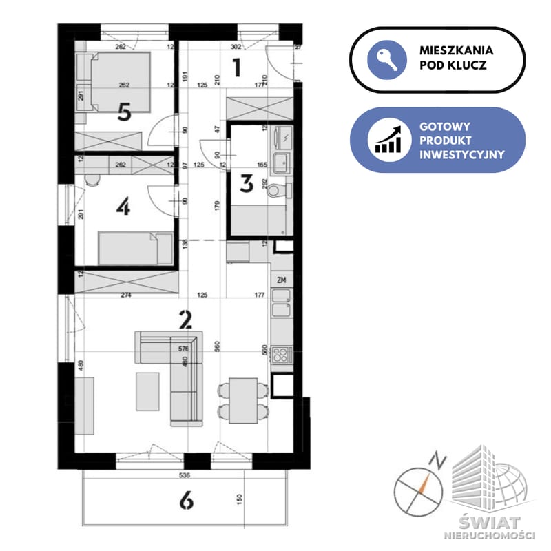 Mieszkanie na sprzedaż, Szczecin Drzetowo, 3 pokoje, 59 m² — CIE24988, zdjęcie 8