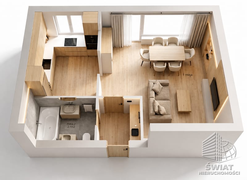 Mieszkanie na sprzedaż, Szczecin Grabowo, 1 pokój, 31 m² — PTR26133, zdjęcie 1