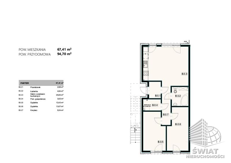 Mieszkanie na sprzedaż, Szczecin Krzekowo, 3 pokoje, 67 m² — MRH20679, zdjęcie 5