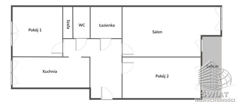 Mieszkanie na sprzedaż, Szczecin Książąt Pomorskich, 3 pokoje, 59 m² — IDN34234, zdjęcie 8