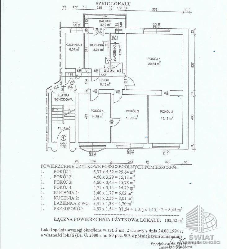 Mieszkanie na sprzedaż, Szczecin Pogodno, 4 pokoje, 103 m² — LGR22001, zdjęcie 2