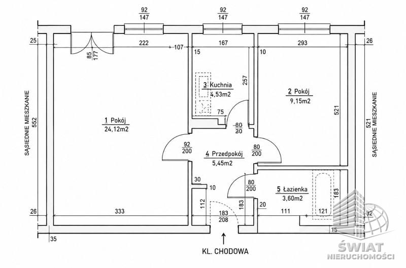 Mieszkanie na sprzedaż, Szczecin Pomorzany, 2 pokoje, 47 m² — BON49162, zdjęcie 5