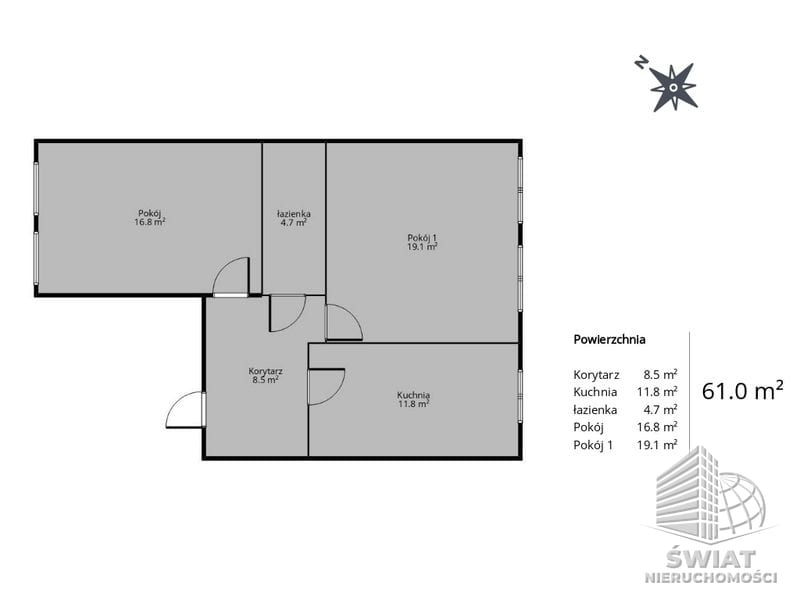 Mieszkanie na sprzedaż, Szczecin Śródmieście-Centrum, 2 pokoje, 61 m² — DIV20638, zdjęcie 4