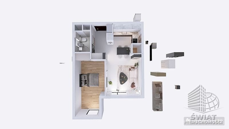 Mieszkanie na sprzedaż, Szczecin Śródmieście-Centrum, 2 pokoje, 39 m² — INW35001, zdjęcie 2