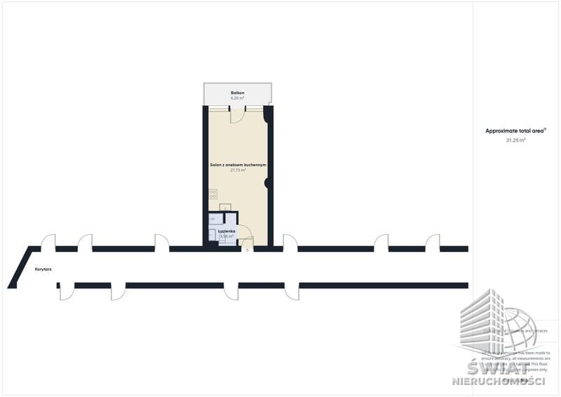 Mieszkanie na sprzedaż, Szczecin Śródmieście-Centrum, 1 pokój, 31 m² — ROY04217, zdjęcie 2