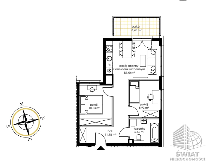 Mieszkanie na sprzedaż, Szczecin Śródmieście-Centrum, 3 pokoje, 52 m² — SWN32566, zdjęcie 7