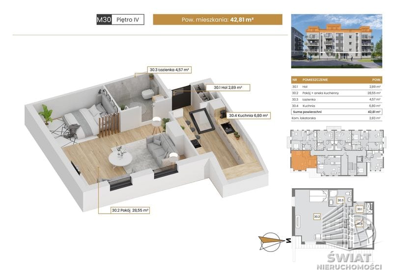 Mieszkanie na sprzedaż, Szczecin Stołczyn, 1 pokój, 43 m² — CIE25036, zdjęcie 1