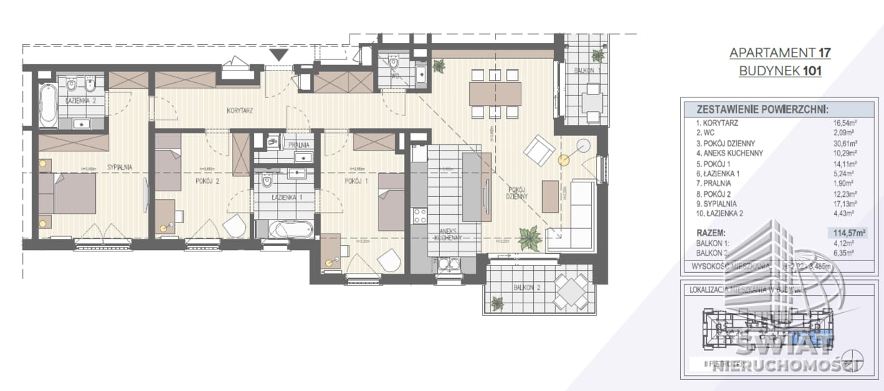 Mieszkanie na sprzedaż, Szczecin Warszewo, 4 pokoje, 115 m² — SWN31633, zdjęcie 1