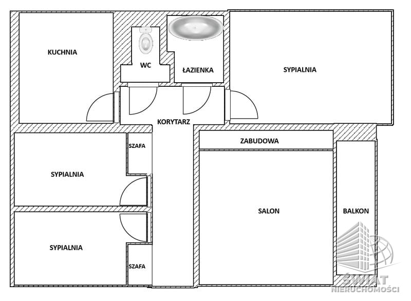 Mieszkanie na sprzedaż, Szczecin Zdroje, 4 pokoje, 77 m² — ASP21806, zdjęcie 2