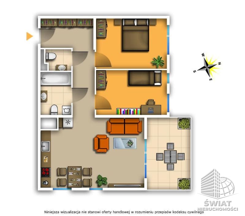 Mieszkanie na sprzedaż, Szczecin Żelechowa, 3 pokoje, 59 m² — SWN29526, zdjęcie 3