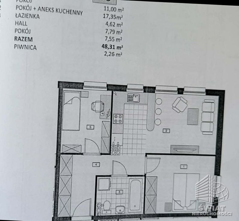 Mieszkanie na wynajem, Szczecin Stołczyn, 3 pokoje, 48 m² — ELD21179, zdjęcie 8